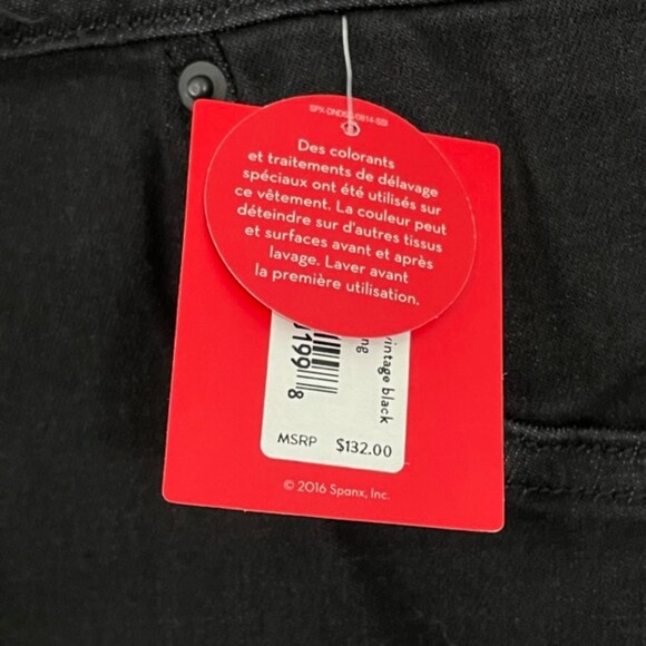 NWT SPANX Vintage Black Distressed Ankle Skinny Pull On Stretch Jeggings Size 3X - Picture 6 of 11